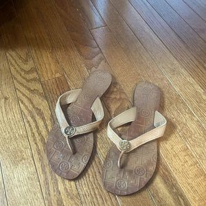 Tory Burch leather classic flip flop